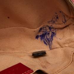 Pre Owned Gucci Red Matelassé Leather GG Marmont Belt Bag