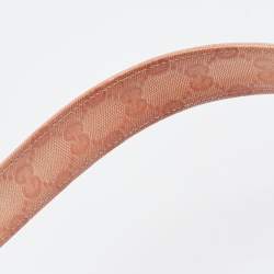 Pre Owned Gucci Pink GG Crystal Coated Canvas Web Horsebit Hobo