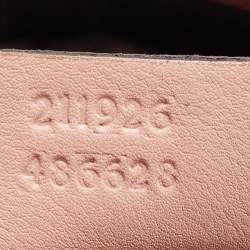 Pre Owned Gucci Pink GG Crystal Coated Canvas Web Horsebit Hobo