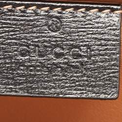 Pre Owned Gucci Black Leather Torchon Double G Broadway Clutch