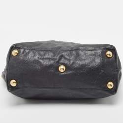 Pre Owned Gucci Black Guccissima Leather Babouska Shopper Tote