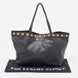 Pre Owned Gucci Black Guccissima Leather Babouska Shopper Tote