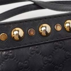 Pre Owned Gucci Black Guccissima Leather Babouska Shopper Tote