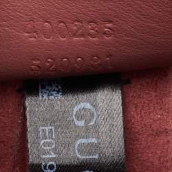 مملوكة مسبقًا حقيبة كتف غوتشي ديونسيوس سويدي وكانفاس سوبريم جي جي أحمر داكن/ بيج مزين بزهور متوسطة 