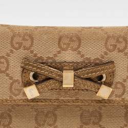 Gucci Beige/Gold GG Canvas and Leather Princy Trifold Wallet