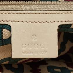 Pre Owned Gucci Beige Guccissima Leather Medium Punch Tote