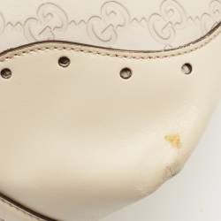 Pre Owned Gucci Beige Guccissima Leather Medium Punch Tote