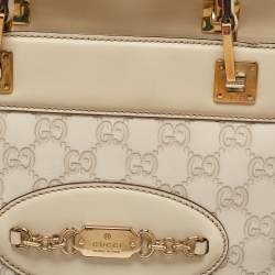 Pre Owned Gucci Beige Guccissima Leather Medium Punch Tote