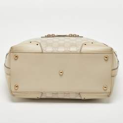 Pre Owned Gucci Beige Guccissima Leather Medium Punch Tote