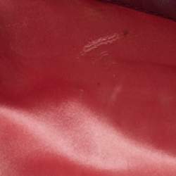 Pre Owned Gucci Magenta Matelassé Velver Mini GG Marmont Shoulder Bag