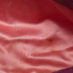 Pre Owned Gucci Magenta Matelassé Velver Mini GG Marmont Shoulder Bag