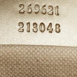 Gucci Metallic Beige Guccissima Leather Small Emily Shoulder Bag