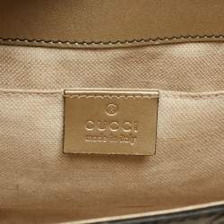 Gucci Metallic Beige Guccissima Leather Small Emily Shoulder Bag