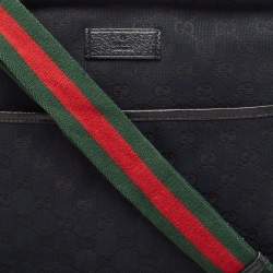 Gucci Black GG Canvas Messenger Bag