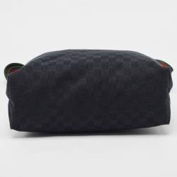 Gucci Black GG Canvas Messenger Bag