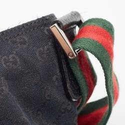 Gucci Black GG Canvas Messenger Bag