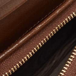 Gucci Tan/Beige GG Supreme Canvas and Leather Jackie 1961 Card Case Wallet