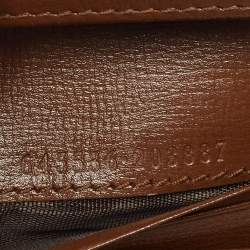 Gucci Tan/Beige GG Supreme Canvas and Leather Jackie 1961 Card Case Wallet
