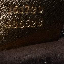 Pre Owned Gucci Gold/Brown Python and Leather Princy Boston Bag