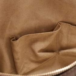 Gucci Dark Beige/Beige GG Canvas and Leather Mayfair Hobo