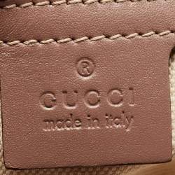 Gucci Dark Beige/Beige GG Canvas and Leather Mayfair Hobo