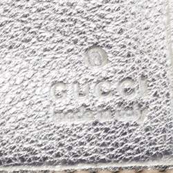 Gucci Silver Guccissima Leather Flap Continental Wallet