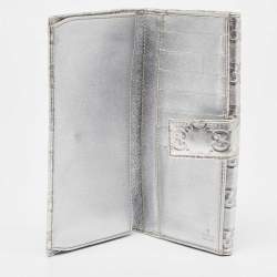 Gucci Silver Guccissima Leather Flap Continental Wallet