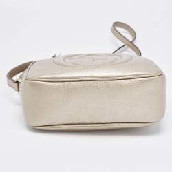 Pre Owned Gucci Gold Leather Small Soho Disco Crossbody Bag