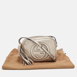 Pre Owned Gucci Gold Leather Small Soho Disco Crossbody Bag