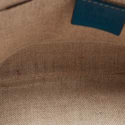 Pre Owned Gucci Blue Microguccissima Leather Mini Nice Dome Bag