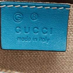 Pre Owned Gucci Blue Microguccissima Leather Mini Nice Dome Bag