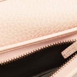 Gucci Pink Leather GG Marmont Butterfly Bifold Wallet