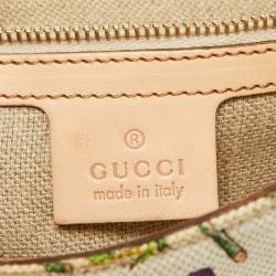 مملوكة مسبقًا Gucci Multicolor Botanical Floral Canvas and Leather Jackie O Bouvier Hobo