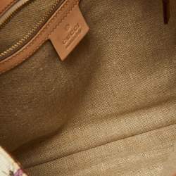 مملوكة مسبقًا Gucci Multicolor Botanical Floral Canvas and Leather Jackie O Bouvier Hobo