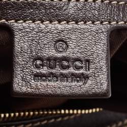 Pre Owned Gucci Beige/Brown GG Canvas and Leather Medium Pelham Hobo 