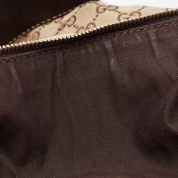 Pre Owned Gucci Beige/Brown GG Canvas and Leather Medium Pelham Hobo 