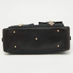 مملوكة مسبقًا Gucci Black GG Canvas and Leather Heart Lock Satchel