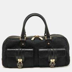 مملوكة مسبقًا Gucci Black GG Canvas and Leather Heart Lock Satchel