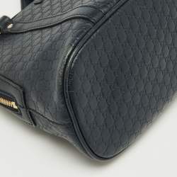Gucci Black Microguccissima Leather Mini Nice Dome Bag