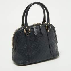 Gucci Black Microguccissima Leather Mini Nice Dome Bag