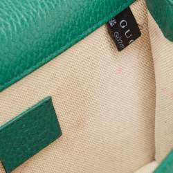 Pre Owned Gucci Green Leather Mini Dionysus Shoulder Bag