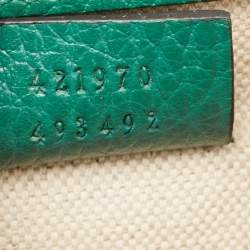 Pre Owned Gucci Green Leather Mini Dionysus Shoulder Bag