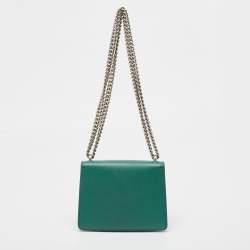 Pre Owned Gucci Green Leather Mini Dionysus Shoulder Bag