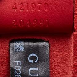 Gucci Red/Beige GG Supreme Canvas and Suede Mini Dionysus Shoulder Bag