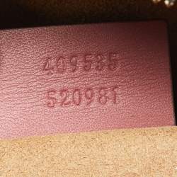 Pre Owned Gucci Multicolor Blooms Print GG Supreme Canvas and Leather Mini Chain Crossbody Bag