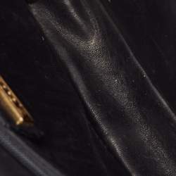 Gucci Black Crocodile Leather Interlocking GG Flap Crossbody Bag