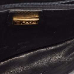 Gucci Black Crocodile Leather Interlocking GG Flap Crossbody Bag