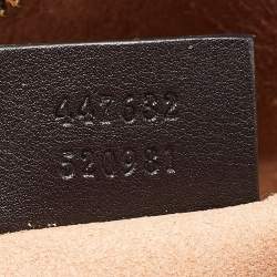 Pre Owned Gucci Black Matelassé Leather Small GG Marmont Camera Bag