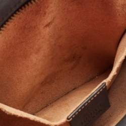 Pre Owned Gucci Black Matelassé Leather Small GG Marmont Camera Bag