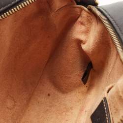 Pre Owned Gucci Black Matelassé Leather Small GG Marmont Camera Bag